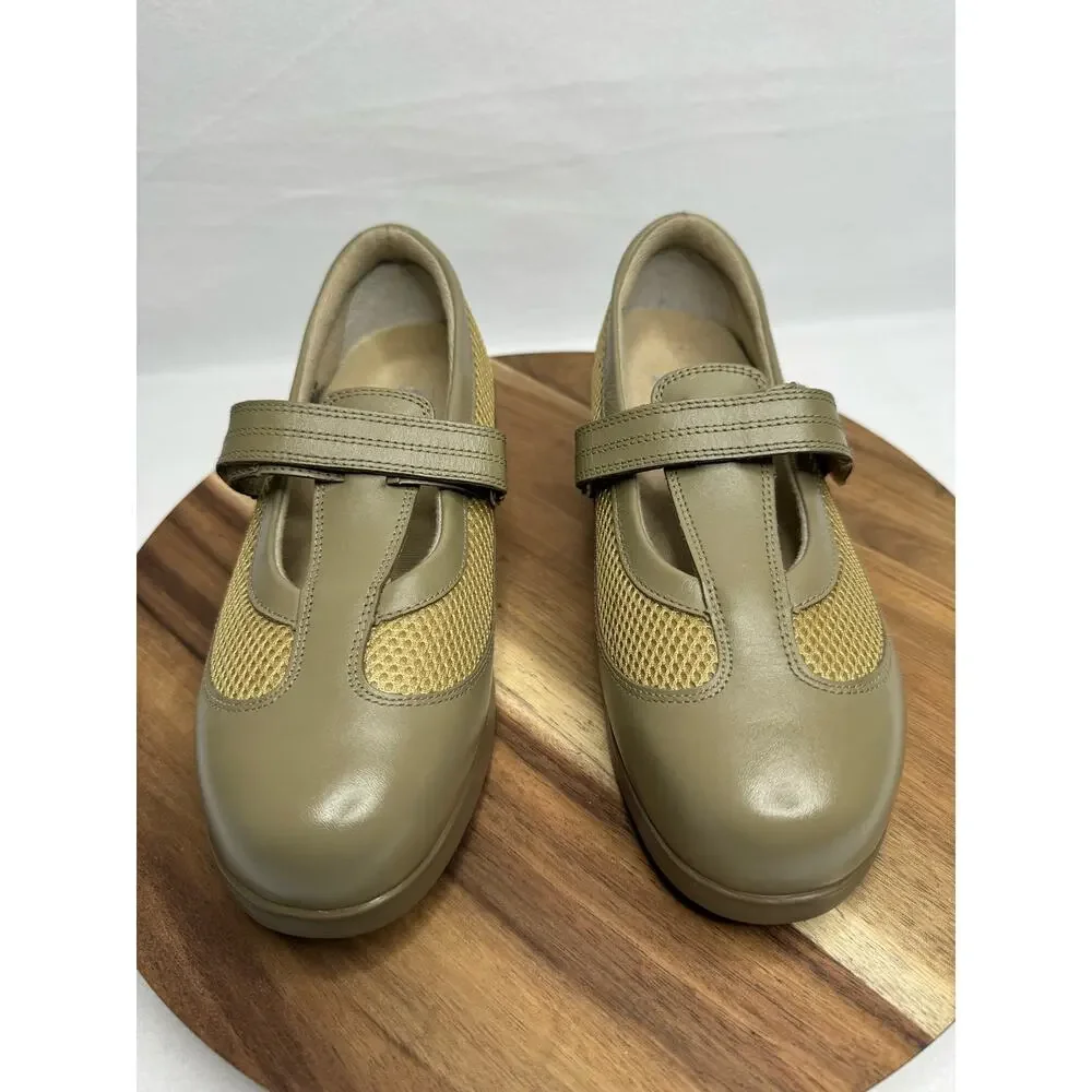 Drew Desiree Orthopedic Diabetic Shoe Women‎ Size 7.5M Taupe Adjustable 14385-77